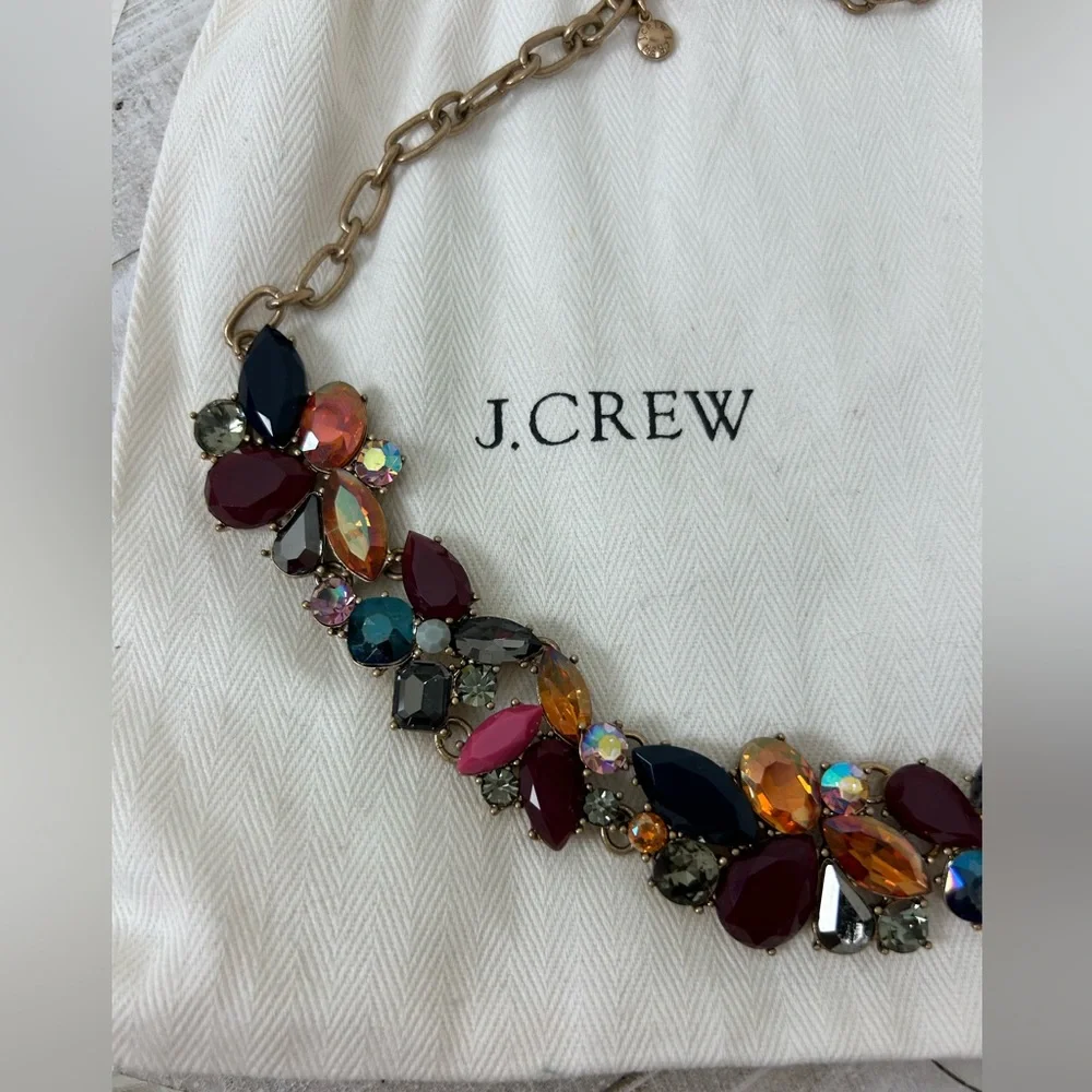 J. Crew Jewel Toned Cluster Confetti Collar Necklace